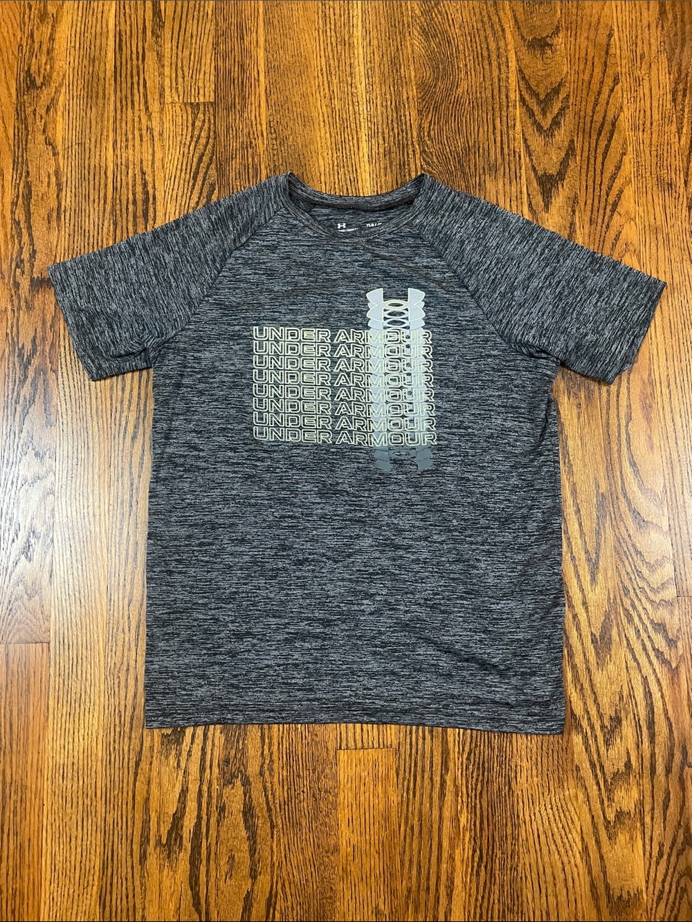 Under Armour Heather Gray Short Sleeve Logo Tee